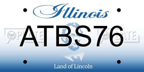 ATBS76 Illinois License Plate