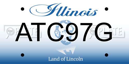 ATC97G Illinois License Plate