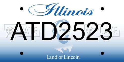 ATD2523 Illinois License Plate