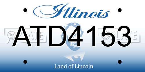 ATD4153 Illinois License Plate