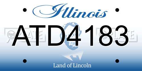 ATD4183 Illinois License Plate