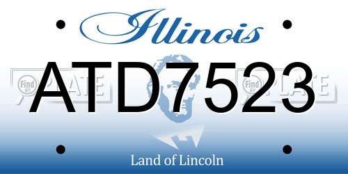 ATD7523 Illinois License Plate