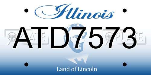 ATD7573 Illinois License Plate
