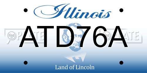 ATD76A Illinois License Plate