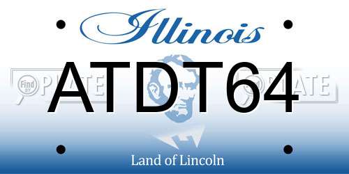 ATDT64 Illinois License Plate