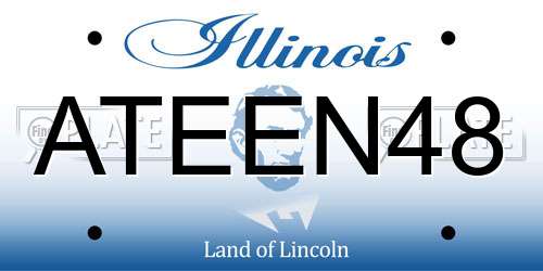ATEEN48 Illinois License Plate