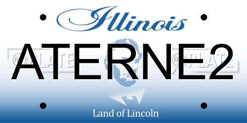 ATERNE2 Illinois License Plate