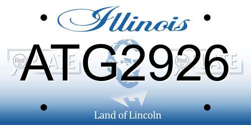 ATG2926 Illinois License Plate