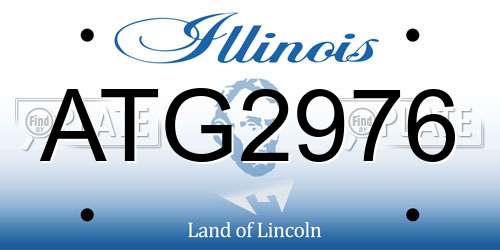ATG2976 Illinois License Plate
