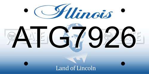 ATG7926 Illinois License Plate