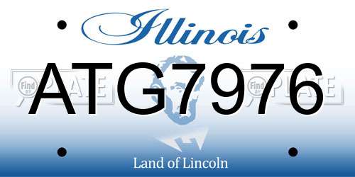 ATG7976 Illinois License Plate