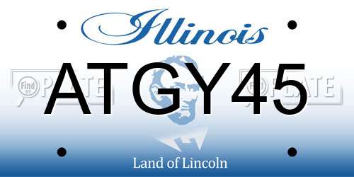 ATGY45 Illinois License Plate