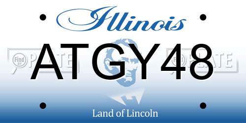 ATGY48 Illinois License Plate