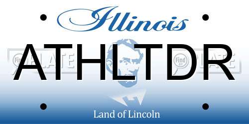 ATHLTDR Illinois License Plate