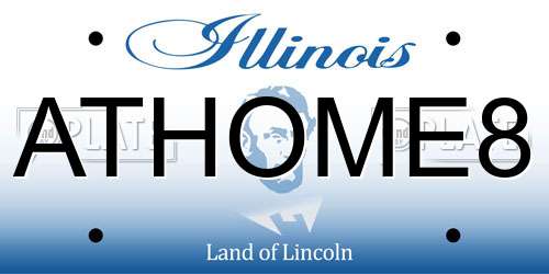 ATHOME8 Illinois License Plate