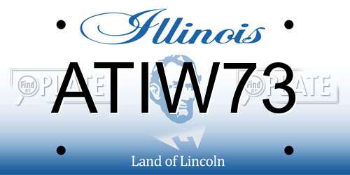 ATIW73 Illinois License Plate
