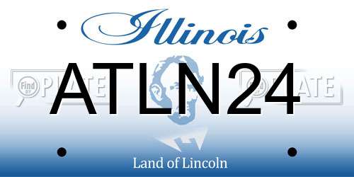 ATLN24 Illinois License Plate