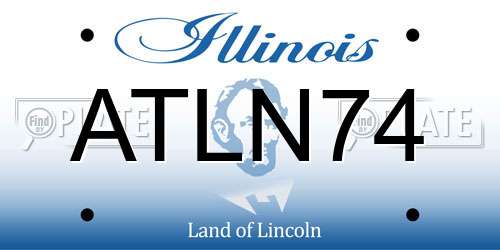 ATLN74 Illinois License Plate