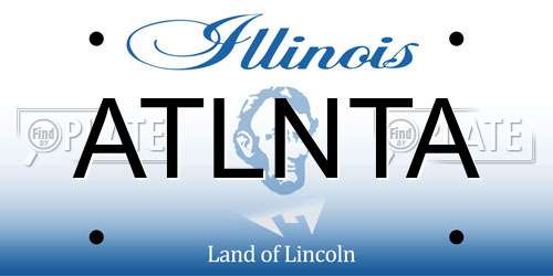 ATLNTA Illinois License Plate
