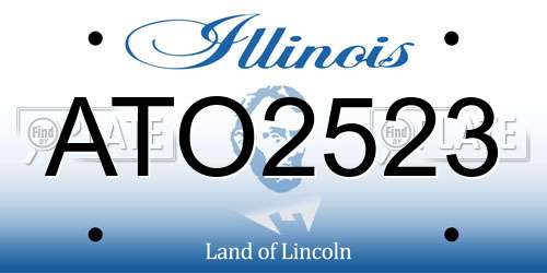 ATO2523 Illinois License Plate