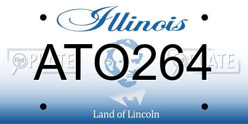 ATO264 Illinois License Plate