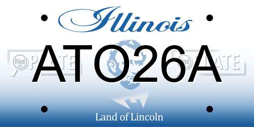 ATO26A Illinois License Plate
