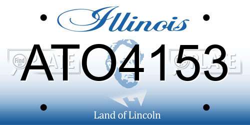 ATO4153 Illinois License Plate