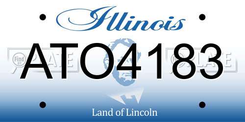ATO4183 Illinois License Plate