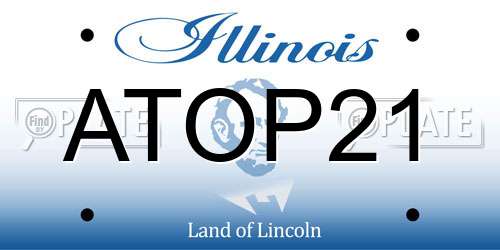 ATOP21 Illinois License Plate