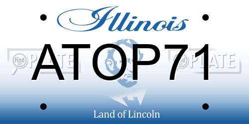 ATOP71 Illinois License Plate
