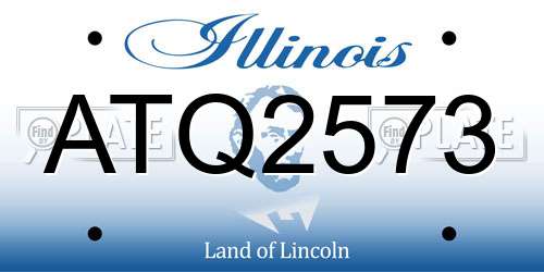 ATQ2573 Illinois License Plate