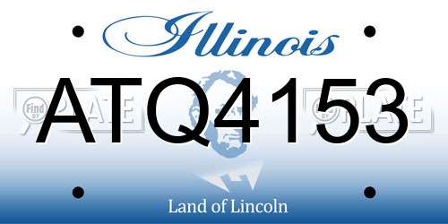 ATQ4153 Illinois License Plate