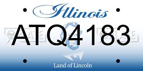 ATQ4183 Illinois License Plate