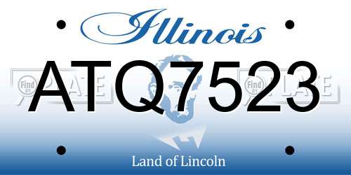 ATQ7523 Illinois License Plate