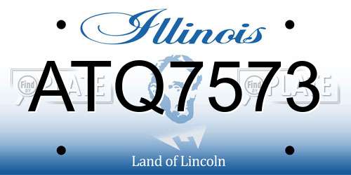 ATQ7573 Illinois License Plate