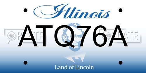 ATQ76A Illinois License Plate