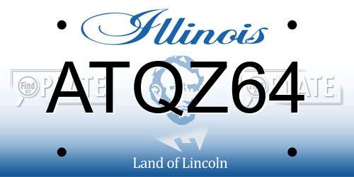 ATQZ64 Illinois License Plate