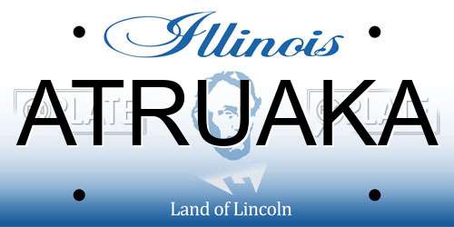 ATRUAKA Illinois License Plate