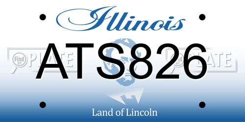 ATS826 Illinois License Plate