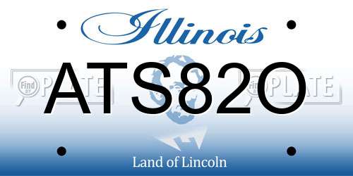 ATS82O Illinois License Plate