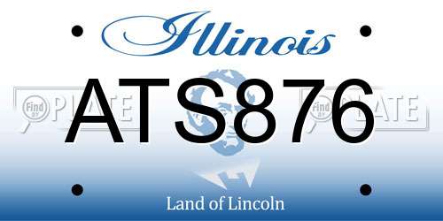 ATS876 Illinois License Plate