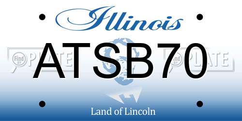 ATSB70 Illinois License Plate
