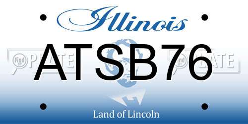 ATSB76 Illinois License Plate