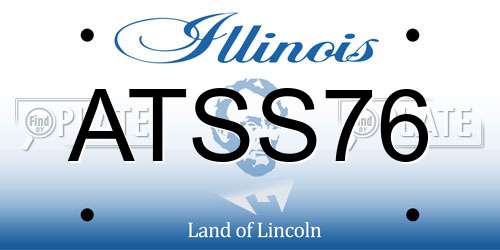 ATSS76 Illinois License Plate