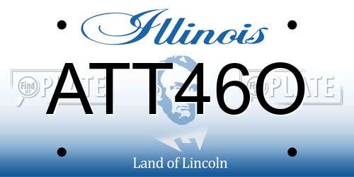 ATT46O Illinois License Plate