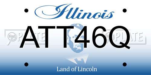 ATT46Q Illinois License Plate
