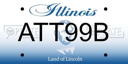 ATT99B Illinois License Plate