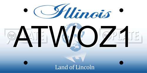 ATWOZ1 Illinois License Plate