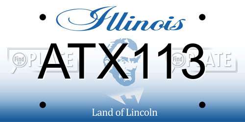 ATX113 Illinois License Plate