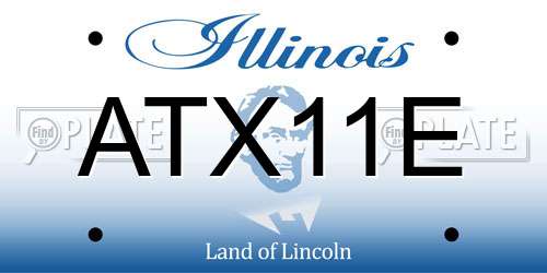 ATX11E Illinois License Plate
